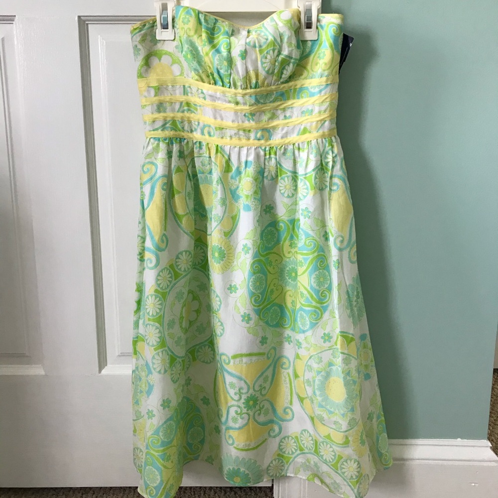 Floral Lily Pulitzer Strapless Dress